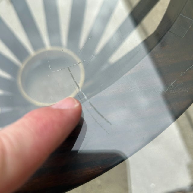 Edward Wormley for Dunbar "Sheaf of Wheat" Side Table With Glass Top 1960s For Sale - Image 10 of 10