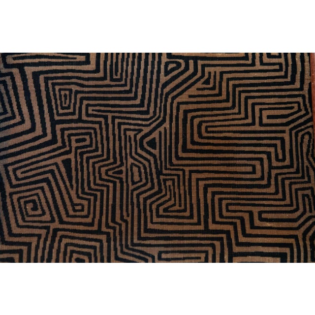 Brown 1970's McGuire Director's X-Chair in Velvet Jacquard For Sale - Image 8 of 11