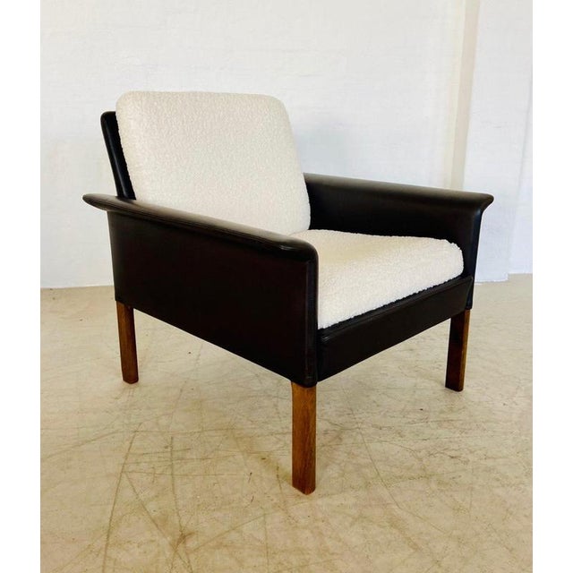 Vintage Danish Brown Leather Lounge Chair by Hans Olsen, 1960s For Sale - Image 9 of 15