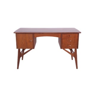 Mid-Century Freestanding Teak Desk, 1960s For Sale