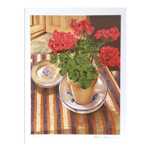 Geranium, Sandra Lawrence Lithograph