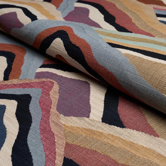 Schumacher Schumacher Avala Hills Fabric In Earthy Multi For Sale - Image 4 of 4