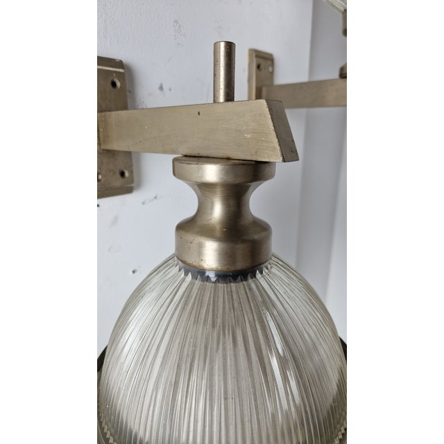 Vintage Chrome Wall Lights with Fresnel Glass, 1960s, Set of 2 For Sale - Image 6 of 14