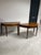 Brown Pair of Demilune Mahogany Tables / Round Table, Federal Style For Sale - Image 8 of 9