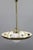 Art Deco Brass Pendant Light with White Glass, Czechoslovakia, 1930s For Sale - Image 4 of 13