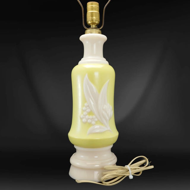 Aladdin Alacite Glass Lamp With Alacite Finial Chairish