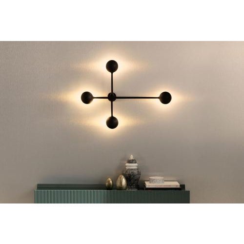 Cassina Dot Pattern White Light Applique 4 Spheres Lamp by Charles and Ray Eames for Cassina For Sale - Image 4 of 10