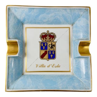 Vintage Villa D’Este Hotel Lake Como Italy Limoges Porcelain Ashtray Catchall Dish For Sale