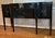 Ebonized Federal Sideboard Ebonized over Mahogany Two side cabinets, center double-door cabinet and center divided...