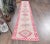 Tribal Pink Vintage Turkish Hand-Knotted Tribal Runner For Sale - Image 3 of 8