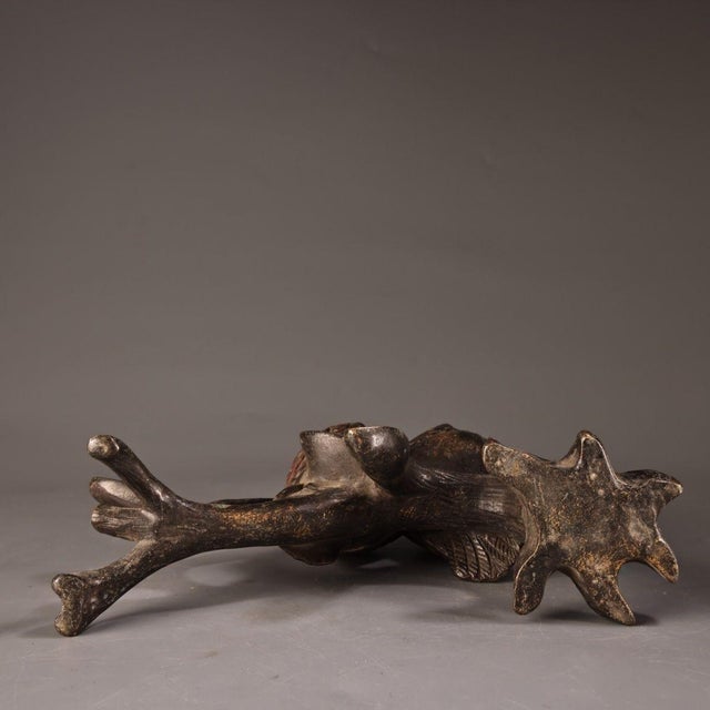 Bronze Bronze Figure of Two Owls Perched on a Tree Stump For Sale - Image 8 of 10