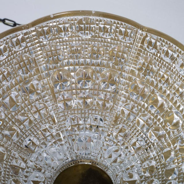 Metal Molded glass flush mount ceiling fixture by Carl Fagerlund For Sale - Image 7 of 8