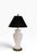Late 20th Century Decorative White Ceramic Raised Foliate Design Table Lamp For Sale - Image 15 of 18