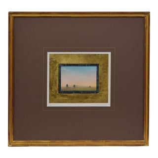 Late 20th Century Vintage John Beerholm Three Brown Trees Watercolor Painting For Sale