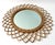 Mid-Century French Rattan Sunburst Mirror For Sale - Image 4 of 11