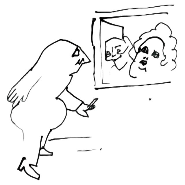 Mino Maccari, Figures in The Frame, Ink Drawing, 1960s For Sale