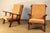 Brutalist Armchairs in Oak and Velvet, 1960s-1970s, Set of 2 For Sale - Image 6 of 18