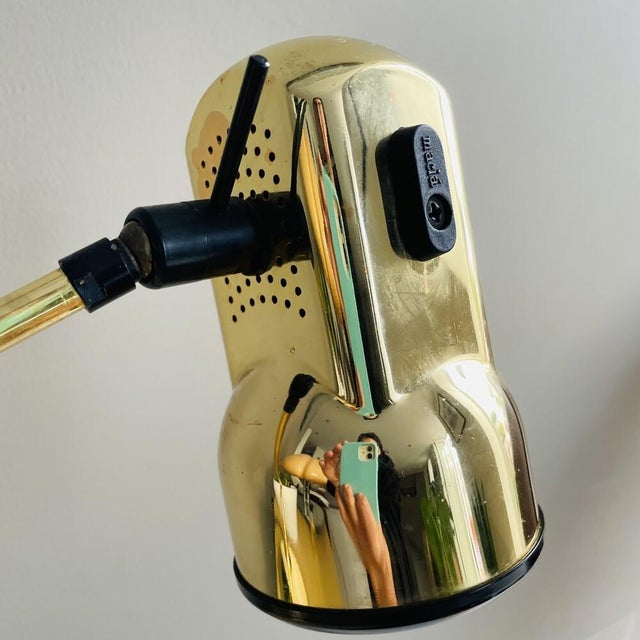 1980s Portuguese Postmodern Articulated Adjustable Chromed Metal Desk Task Lamp, 1980s For Sale - Image 5 of 13