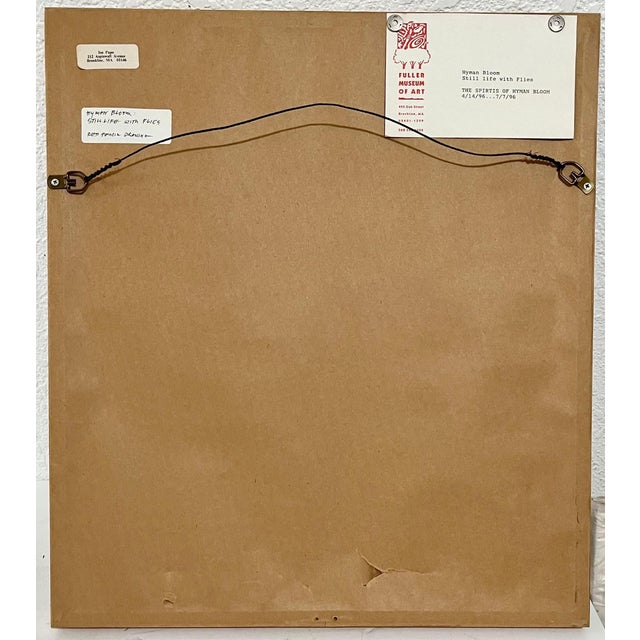 Hyman Bloom, Boston Expressionist Conte Pencil Drawing "Still Life with Flies" Hyman Bloom For Sale In Miami - Image 6 of 7