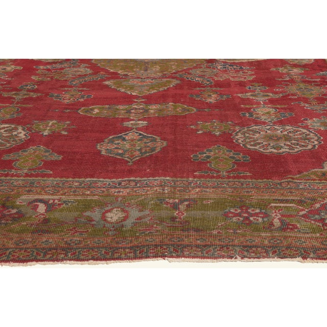 Late 19th Century Persian Sultanabad Rug, 10'07 X 13'09 For Sale - Image 4 of 10