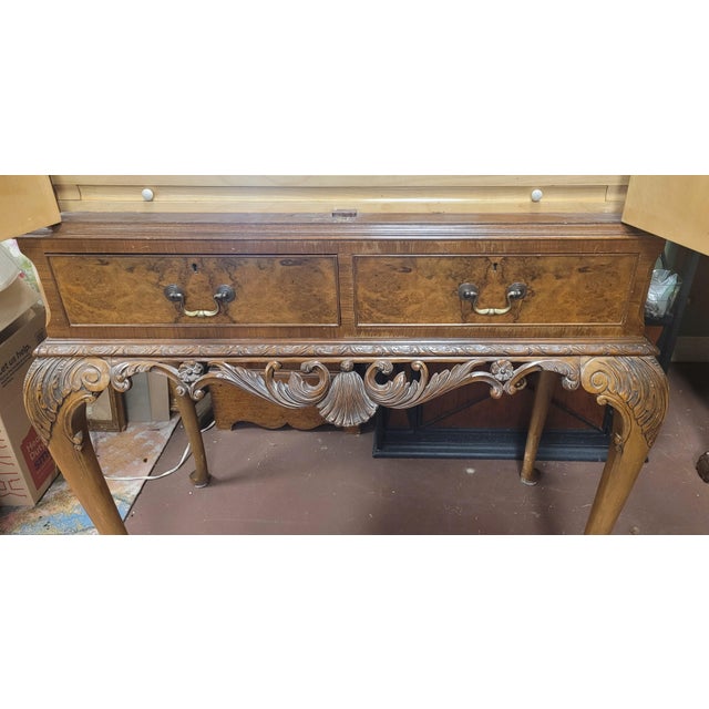 Antique Georgian English Burlwood Bar For Sale - Image 10 of 17