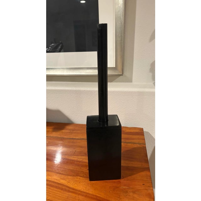 Wood Vintage Hand-Made Paper Construction Sculpture of a Female Head by Artist Betty Klavun, 21.5” High For Sale - Image 7 of 10