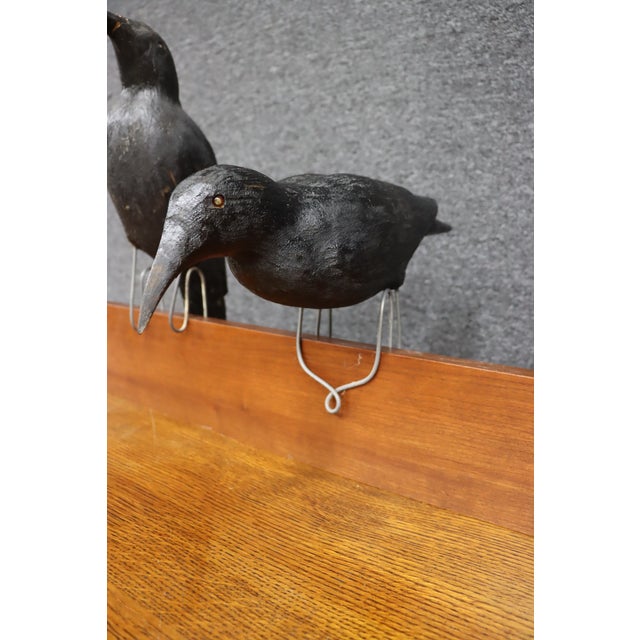 Folk Art Crow Decoys – Set of Three For Sale - Image 10 of 18