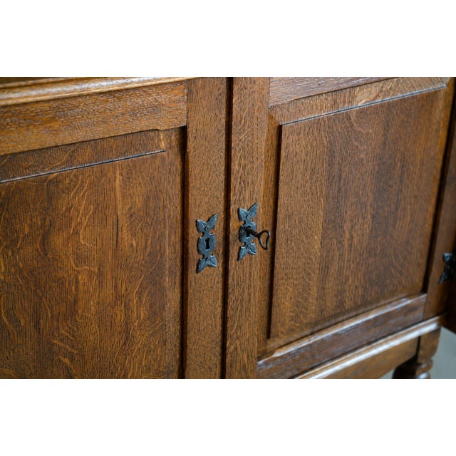 Pair of Danish Oak Cabinets Attributed to Henning Kjærnulf, Denmark, C. 1960s For Sale - Image 10 of 10