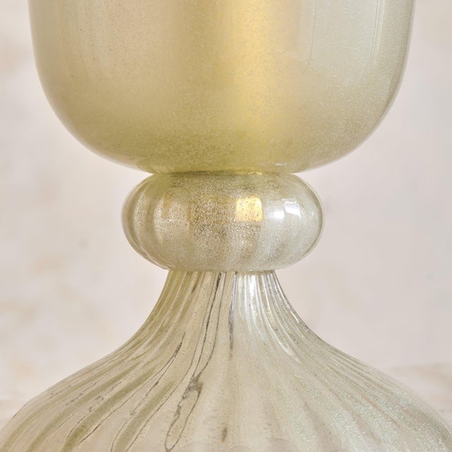 1960s Italian Murano Glass Torchiere-Form Table Lamp For Sale - Image 10 of 10