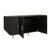 Contemporary Matthew Izzo Home Deluca Black Grasscloth Four Door Buffet With Stone Hardware For Sale - Image 3 of 8