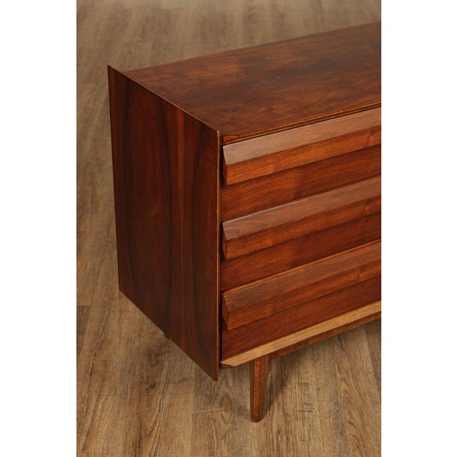 Lane 'First Edition' Mid Century Modern Walnut Dresser For Sale - Image 9 of 18