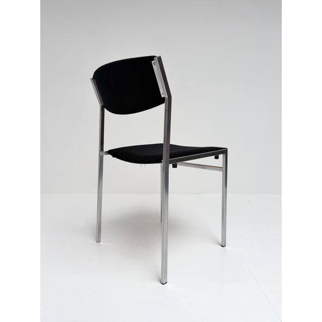 Black Stacking Chairs by Gijs van der Sluis, 1970s, Set of 4 For Sale - Image 8 of 13