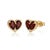 Garnet Heart Cluster Stud Earrings These elegant stud earrings feature a romantic heart design crafted with deep red...