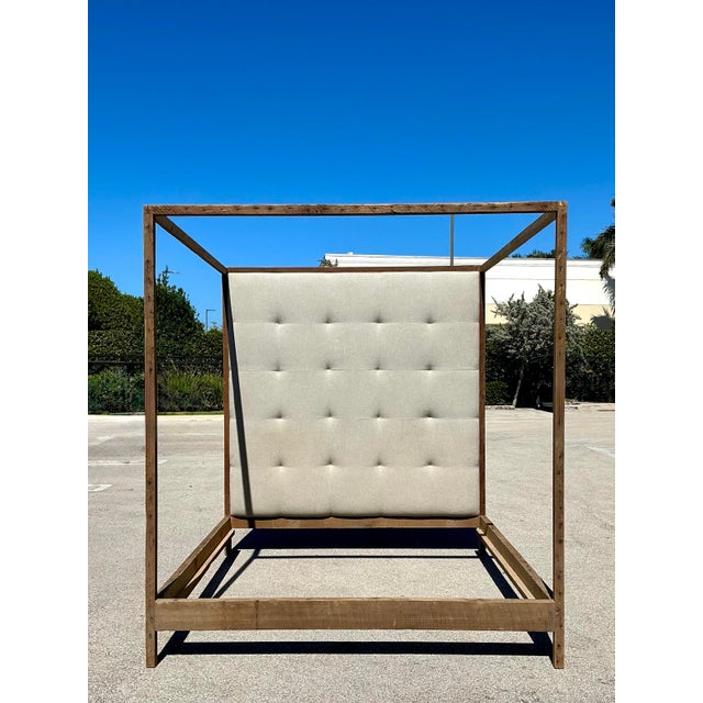 Vintage Rustic King Canopy Bed For Sale - Image 10 of 12