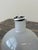 1980s Vintage White + Black Blown Glass Vessel, Circa 1980s For Sale - Image 5 of 9