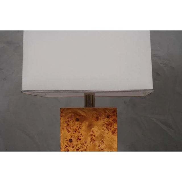 Maple Wood Table Lamp by Tommaso Barbi, 1980s For Sale - Image 4 of 9