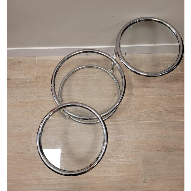Tubular Chrome Metal Swivel Coffee Table by Milo Baughman For Sale - Image 17 of 18