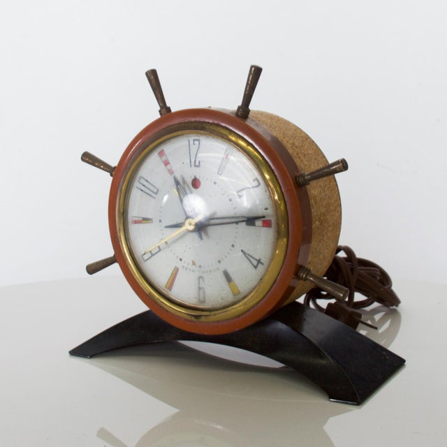 Seth Thomas Rudder Ship Wheel Electric Alarm Clock Vintage 1951 Chairish