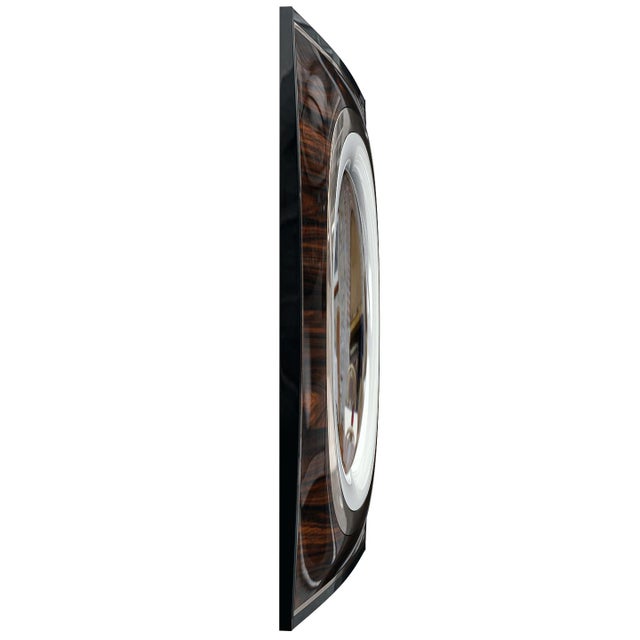 Not Yet Made - Made To Order "Calamità" Convex Mirror With Walnut, Stainless Steel, Bronze Details For Sale - Image 5 of 5