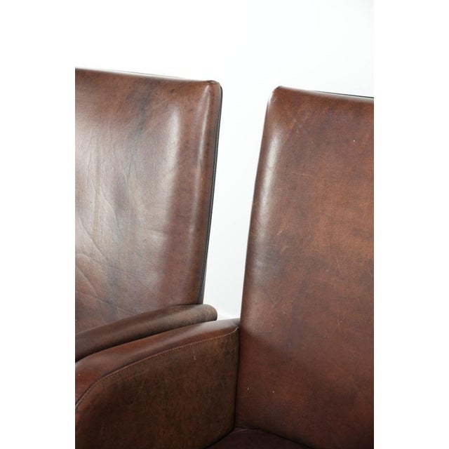 Dining Armchairs in Cowhide Leather, Set of 4 For Sale - Image 15 of 18