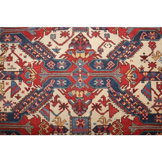 Late 19th Century Antique Zeychour Caucasian Kuba Rug rug no.j3245 For Sale - Image 5 of 9