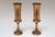 Pair of Arts & Crafts-Style goblets/bud vases with elongated stems in the style of Roycroft (ca. 1920s/30s, USA)....