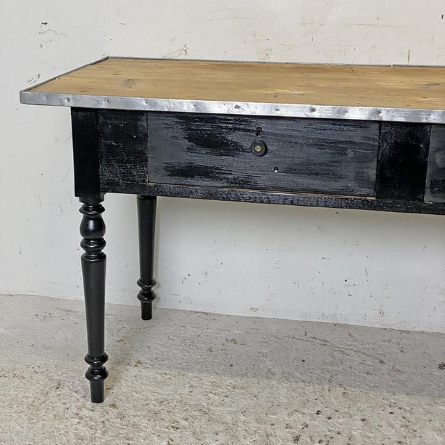 1950s Rustic Console or Worktable, 1950s For Sale - Image 5 of 14