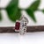 2020s 1.24ct Ruby Pendant W Earth Mined Diamonds in Solid 14k White Gold Cushion 6mm For Sale - Image 5 of 9