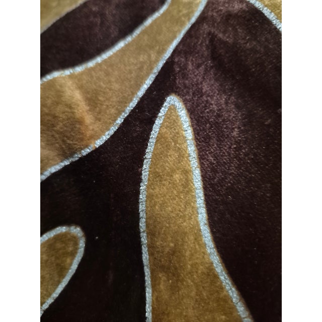 Gold Designer High End Animal Velvet Upholstery Fabric For Sale - Image 8 of 10