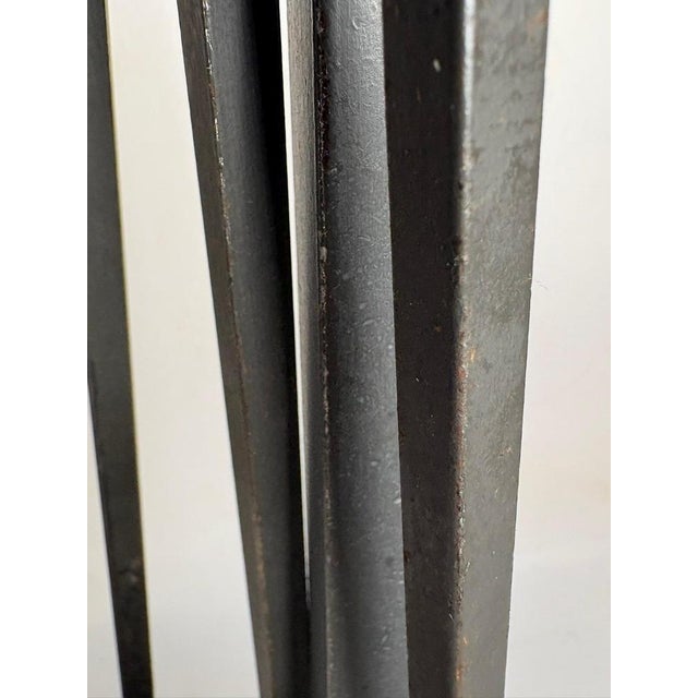 Black Brass and Iron Fire Tools on Stand, France, 1950, Set of 3 For Sale - Image 8 of 11