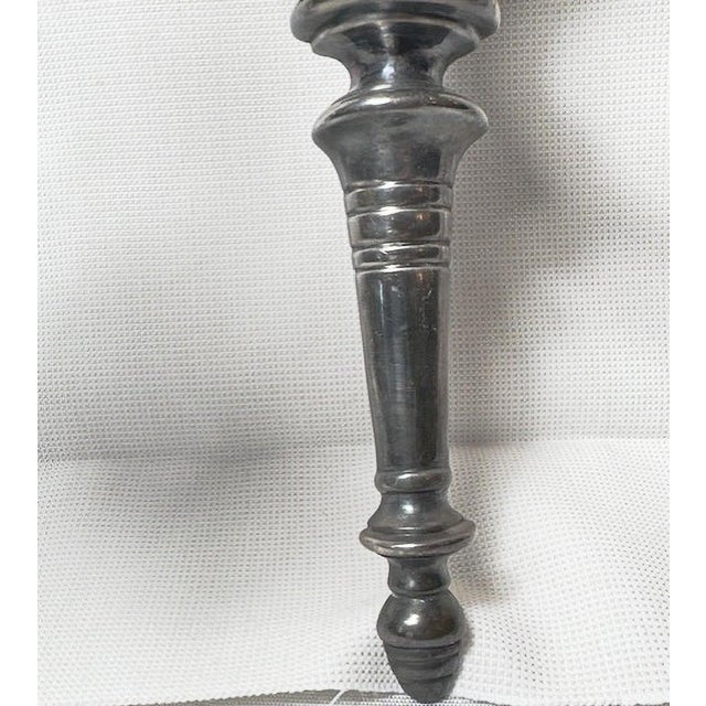 Silver Double Arm Vintage Sconces - Early 20th Century. Salvaged From a Renovation. For Sale In New York - Image 6 of 7
