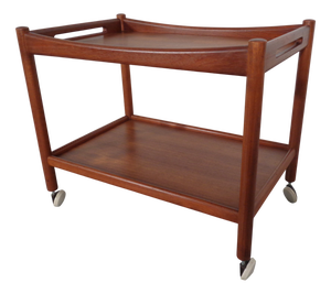 Teak Tea Cart by Hans J. Wegner for Andreas Tuck, Denmark, 1950s