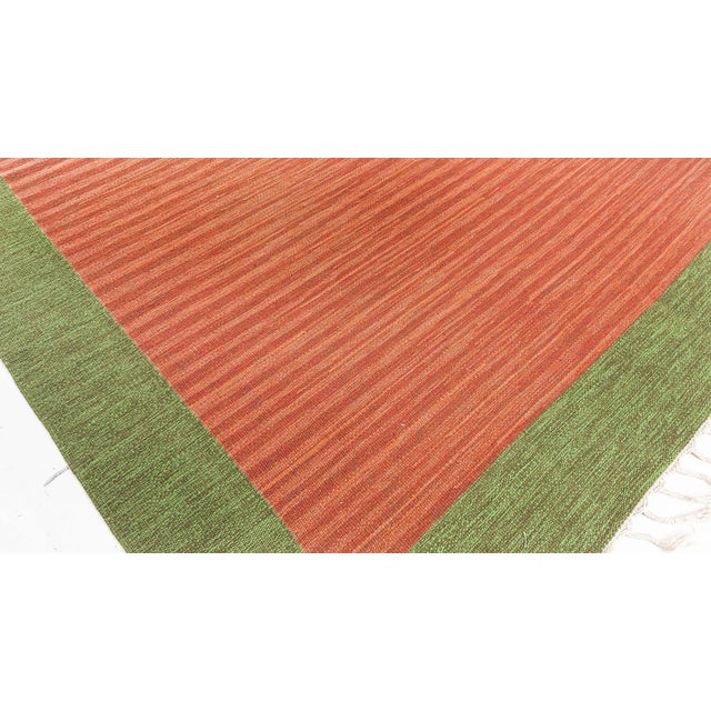 Brick Red Doris Leslie Blau Midcentury Swedish Flat Weave Rug by Erik Lundberg For Sale - Image 8 of 10