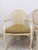 Set of 6 Vintage Cane Dining Chairs Coastal Chic W/ Captains Chairs Hollywood For Sale - Image 9 of 16